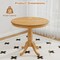 Round Dining Table Single Pedestal 32 Inch MDF Tabletop Natural